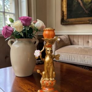 LEOPARD KANDELAAR ORANGE