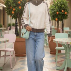 STREEP VEST BEIGE
